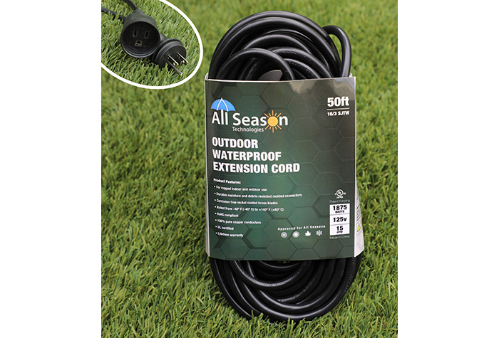 50FT All Season Weatherproof Outdoor Extension Cord - Weatherproof  Televisions